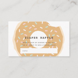 Tarjeta De Recepción Caramel Donut Baby Shower Diaper Raffle Ticket