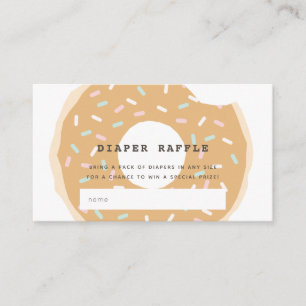 Tarjeta De Recepción Caramel Donut Baby Shower Diaper Raffle Ticket