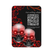 Caray rojo floral oscuro moreno gótico cráneo Hall