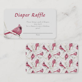 Tarjeta De Recepción Cardenal rojo Bird Baby Shower Diaper Raffle