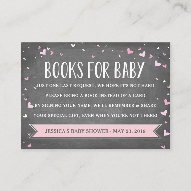 Tarjeta De Recepción Cardilla para solicitud de libro para bebés | Baby (Anverso)