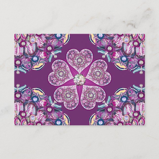 Tarjeta De Recepción Cardinal Red Rosace (Anverso)