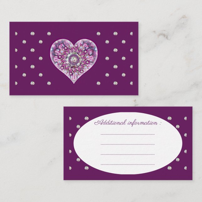 Tarjeta De Recepción Cardinal Red Rosace (Anverso / Reverso)