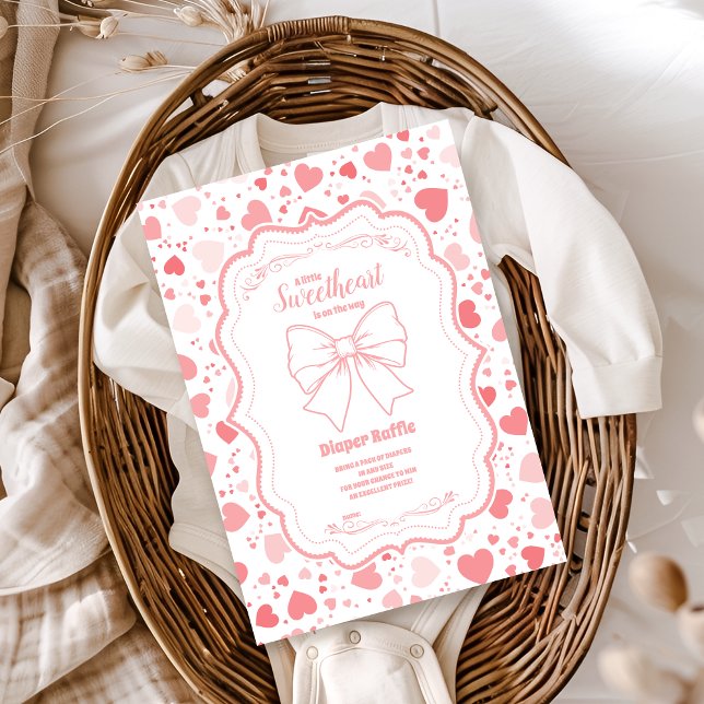 Tarjeta De Recepción Cariño El día de San Valentín Baby Diapper Raffle (Subido por el creador)