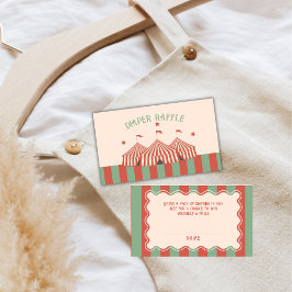 Tarjeta De Recepción Carnaval retro vintage Diaper Raffle Baby Shower