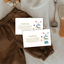 Tarjeta De Recepción Carnaval retro vintage Libros Baby Shower