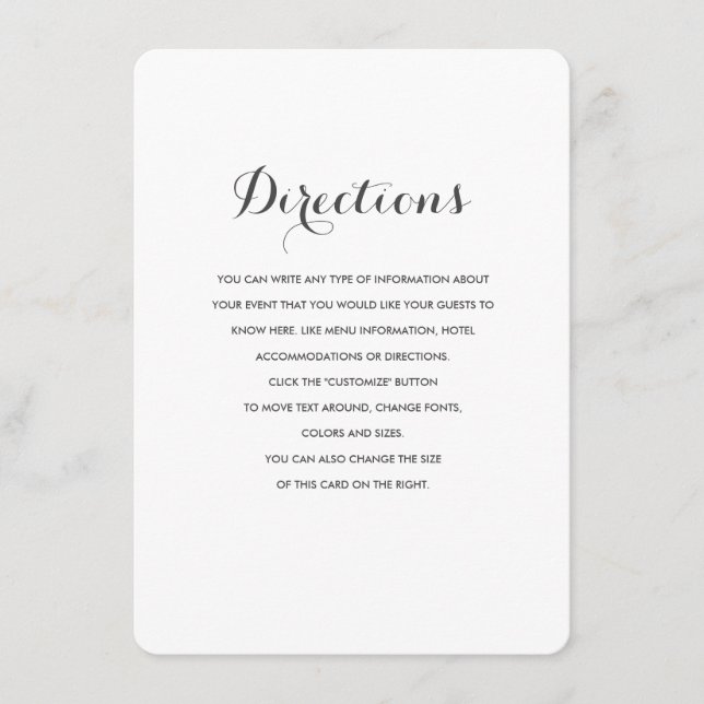 Tarjeta De Recepción Carolyna Boda Insertar (Anverso)