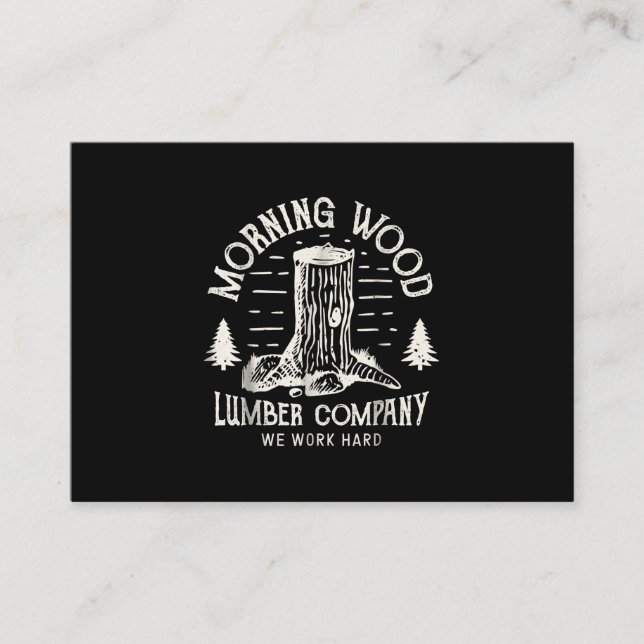 Tarjeta De Recepción Carpintero de Camping de la Empresa Maderera T Lum (Anverso)