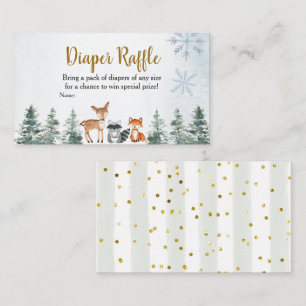 Tarjeta De Recepción Carrera de pañales de Baby Shower para el invierno