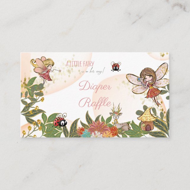 Tarjeta De Recepción Carrera de Perro de Ladybug Fairy Enchada por capr (Anverso)