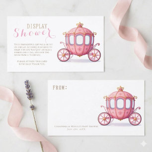 Tarjeta De Recepción Carruaje de Princesa de Cuento de Hadas Rosa Expos