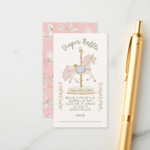 Tarjeta De Recepción Carrusel Merry-go-round Diaper Raffle