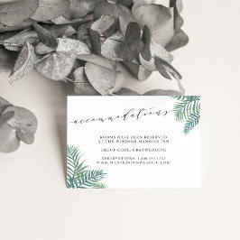 Tarjeta De Recepción Cartas de alojamiento de hoteles Boda de Foliage T