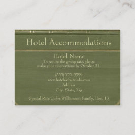 Tarjeta De Recepción Cartas de alojamiento del Vintage Book Hotel