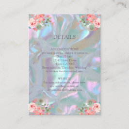 Tarjeta De Recepción Cartas de clausura Faux Mother of Pearl