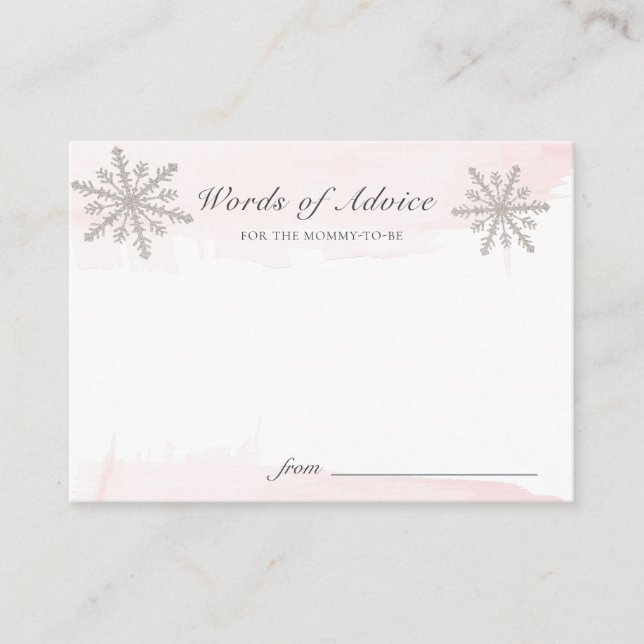 Tarjeta De Recepción Cartas de consejos de Baby Shower para flautas de  (Anverso)