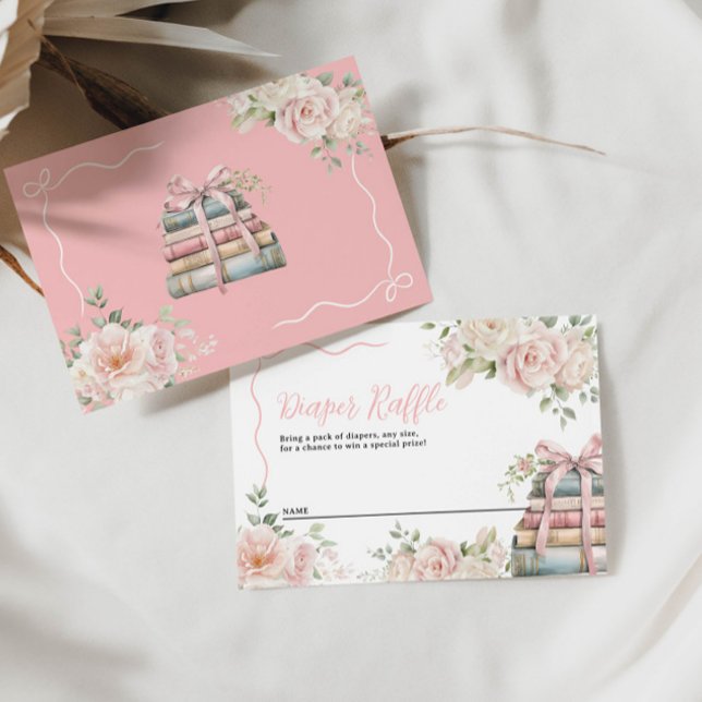 Tarjeta De Recepción Cartas de Diaper Raffle | Baby Shower del libro de (Subido por el creador)