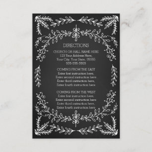 Tarjeta De Recepción Cartas de dirección boda cartón vintage