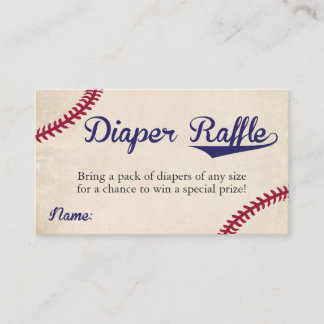 Tarjeta De Recepción Cartas de entradas de pañal de béisbol con temátic