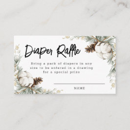 Tarjeta De Recepción Cartas de pinecone Spruce Diaper Raffle