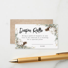 Tarjeta De Recepción Cartas de pinecone Spruce Diaper Raffle