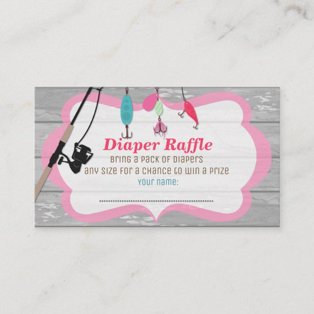 Tarjeta De Recepción Cartas de Raffle de Diaper que Coinciden Con La Pe (Anverso)