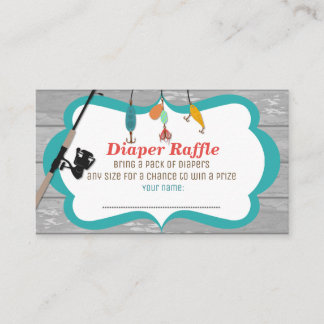Tarjeta De Recepción Cartas de Raffle de Diaper que Coinciden Con La Pe