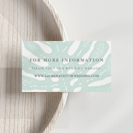 Tarjeta De Recepción Cartas de sitios web de Bodas de Trópicos Vintage