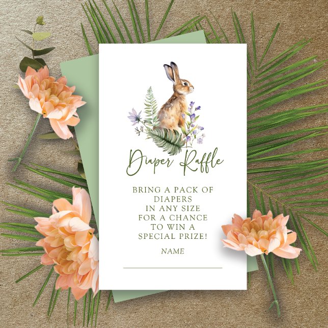 Tarjeta De Recepción Cartera de cierre de Raffle de Diaper para Conejo  (Subido por el creador)