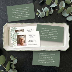Tarjeta De Recepción Cartera de Fotos de Celebración de la Vida con Euc