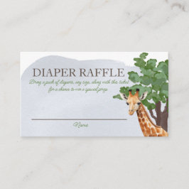 Tarjeta De Recepción Cartucho de azafrán animal salvaje B Diaper Raffle