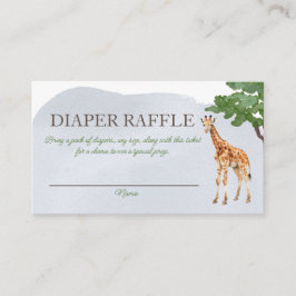 Tarjeta De Recepción Cartucho de azafrán animal salvaje B Diaper Raffle
