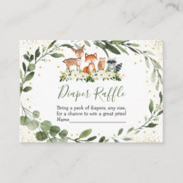 Tarjeta De Recepción Cartucho de Raffle para animales de bosque de bosq