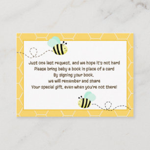 Tarjeta De Recepción Casillas de solicitud de libro de cierre Bumble Be