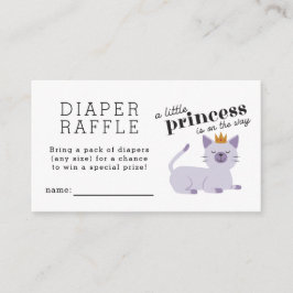 Tarjeta De Recepción Cat Princess Diaper Raffle Ticket