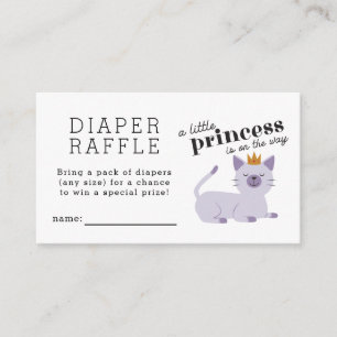 Tarjeta De Recepción Cat Princess Diaper Raffle Ticket