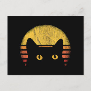 Tarjeta De Recepción Cat Retro Vintage