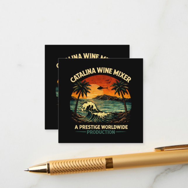 Tarjeta De Recepción Catalina Wine Mixer (Anverso/Reverso In Situ)