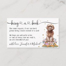 Tarjeta De Recepción Cavapoo Poodle "Bring a Book" Baby Shower
