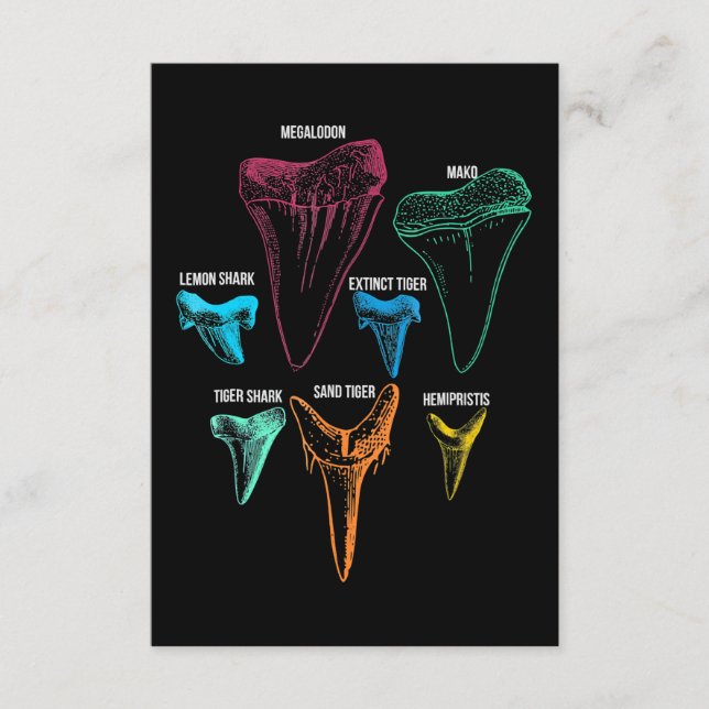 Tarjeta De Recepción Caza de dientes de tiburón - Regalos locos de tibu (Anverso)