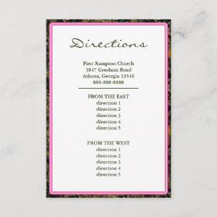 Tarjeta De Recepción Caza de direcciones de casamiento personalizado ro