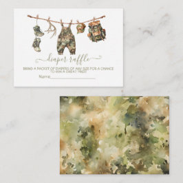 Tarjeta De Recepción Caza de la ropa de la línea Diaper Raffle