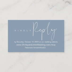 Tarjeta De Recepción Celebración de Bodas en línea RSVP, Minimalista mo