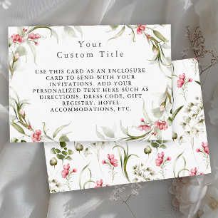 Tarjeta De Recepción Celebración de Cumpleaños Floral Acuarela Femenina