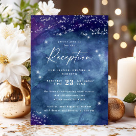 Tarjeta De Recepción Celine • Noche Estelar Celestial Elegante Recepció