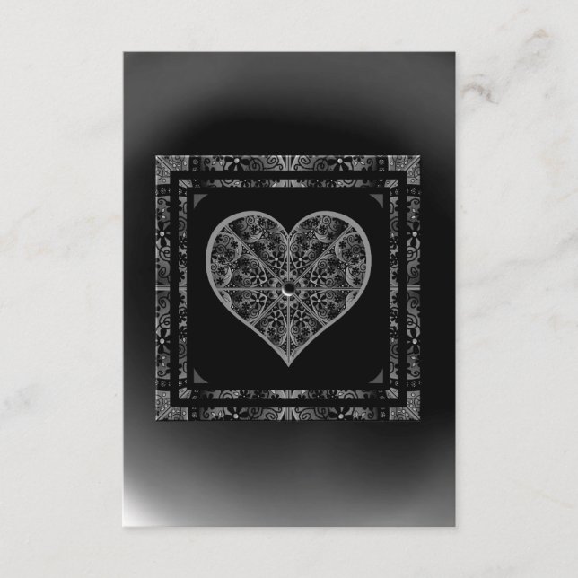 Tarjeta De Recepción Ceramic Lace Black (Anverso)