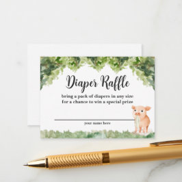 Tarjeta De Recepción Cerdo Granja Animal Diaper Raffle