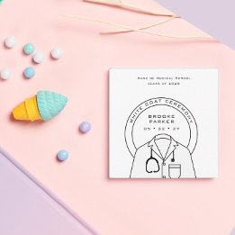 Tarjeta De Recepción Ceremonia de Abrigo Blanco Personalizado