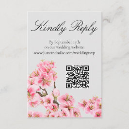 Tarjeta De Recepción Cerezo en flor