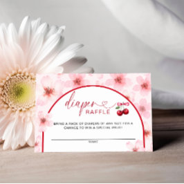Tarjeta De Recepción Cerezo en flor Baby Shower Diaper Raffle